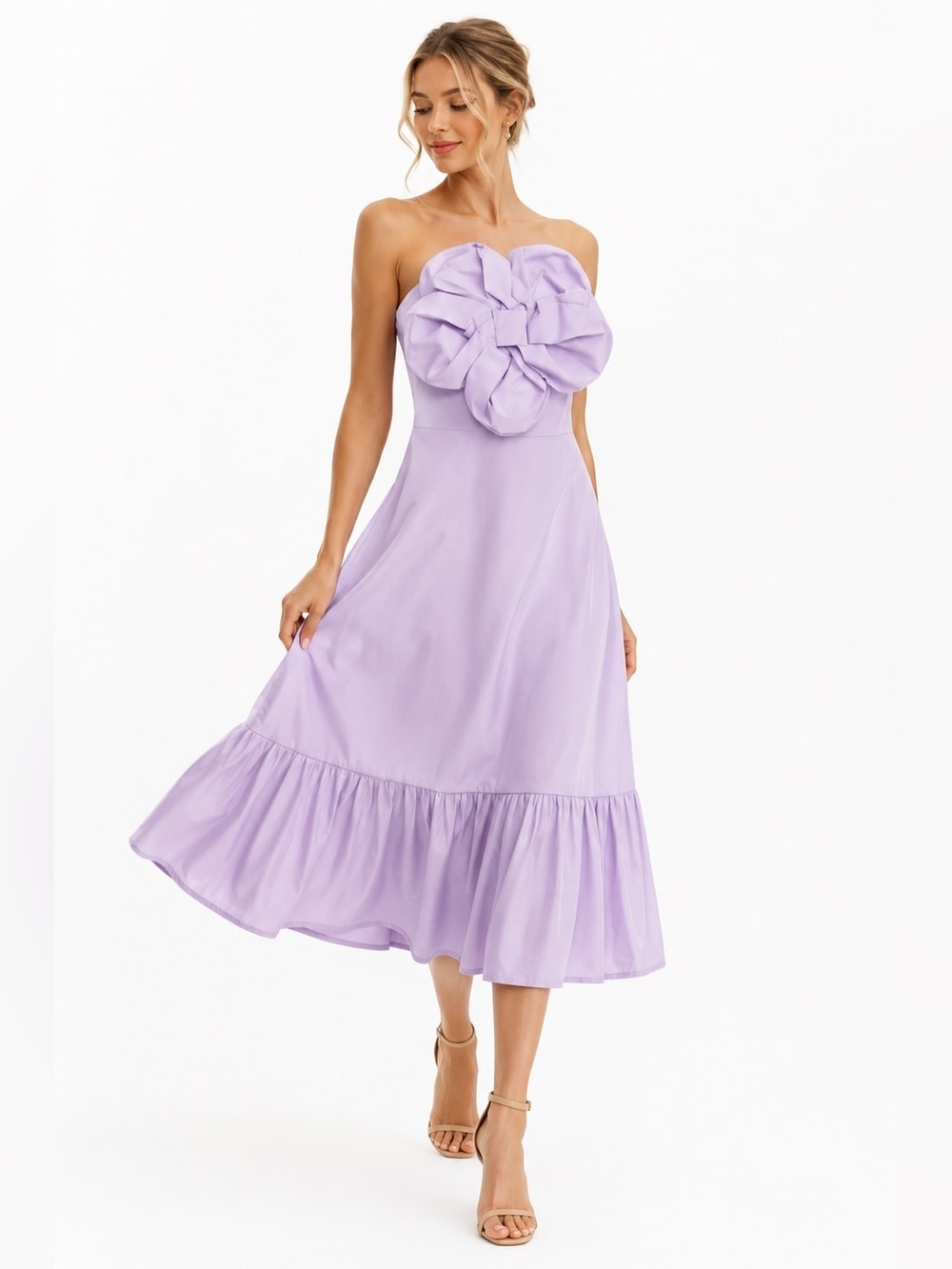 Hutch Lavender Strapless Midi Dress NWOT Size 1X